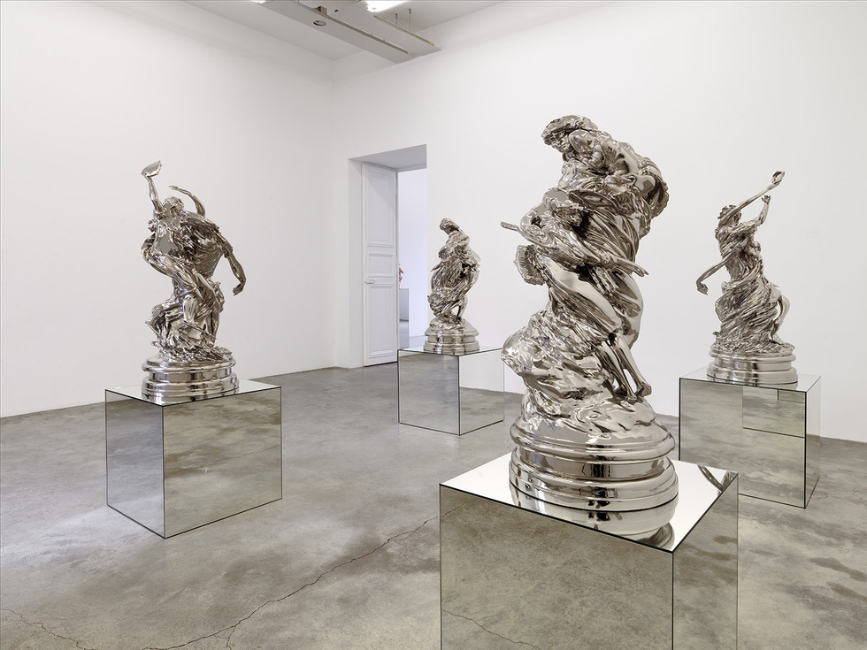 La Peche (clockwise), 2011 nickeled bronze 27 x 24 x 59 cm